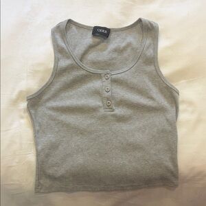 Cider Light Gray Buttoned Tank Top